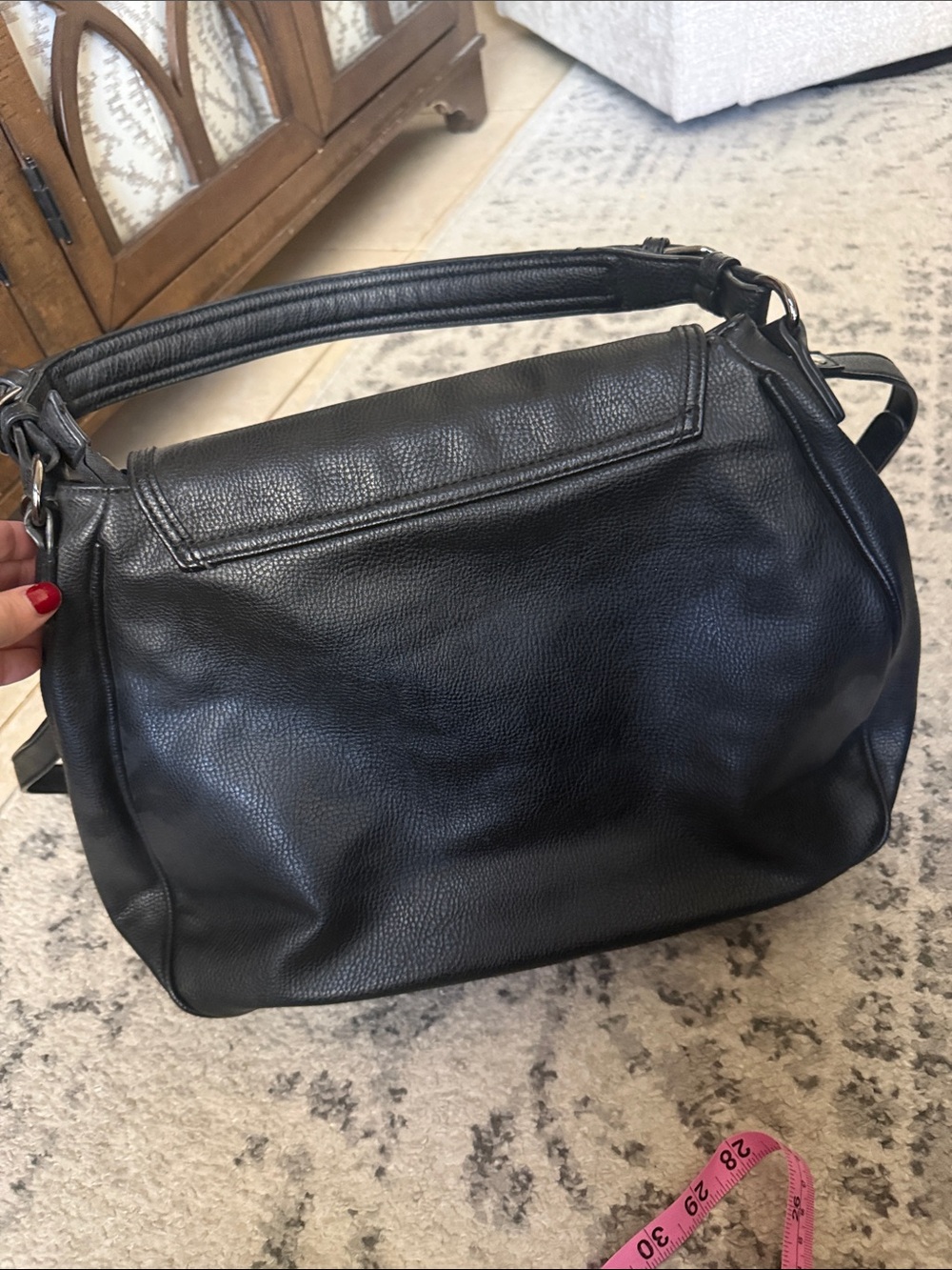 Moda Luxe Black Fringe Shoulder Bag - Picture 8 of 11